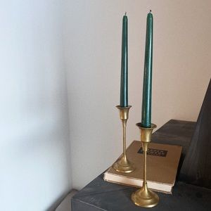 Vintage Brass Candle Holders